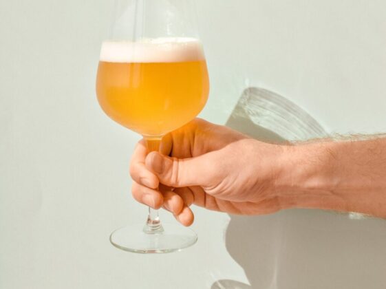 long-stem wine glass